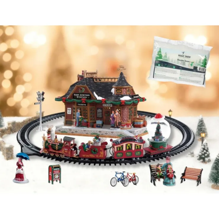 Lemax North Pole Railway Pack con Neve in Omaggio- Lemax Starter Pack|Novità Lemax Natale 2025