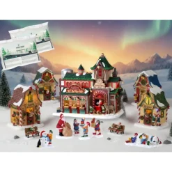 Lemax Santa's Reindeer Deluxe Pack con Neve in Omaggio- Lemax Starter Pack|Novità Lemax Natale 2025
