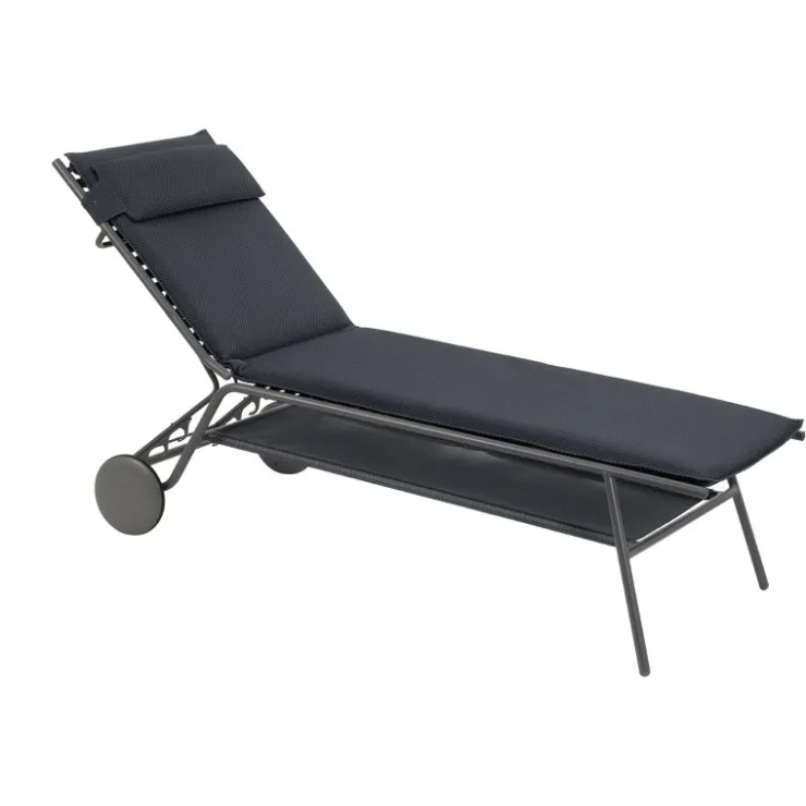 LaFuma Lettino MIAMI HIGH BEC LFM5174 Dark Grey- Lettini Arredo Giardino