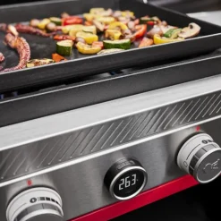 Weber Piastra a Gas Slate GPSB 76 cm Premium Con Fornello Laterale Black Cod. 1500247- Barbecue Weber A Gas|Barbecue Weber Slate