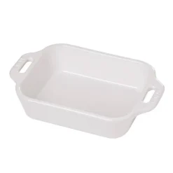 Staub Pirofila Gratin Rettangolare 19 x 12 cm Bianca in Ceramica- Piatti Pirofile E Vassoi