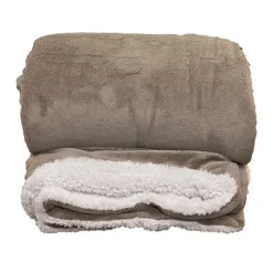 Unique Living Plaid Lars XL 220x240 cm Colore Taupe- Plaid Unique Living|Cuscini E Plaid