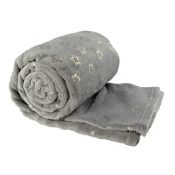 Unique Living Plaid Throw Golden Star 130 x 160 cm Colore Dark Grey- Plaid Unique Living|Cuscini E Plaid