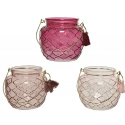 Kaemingk Porta candela in vetro 11,5 cm. Pezzo Singolo- Candele E Accessori
