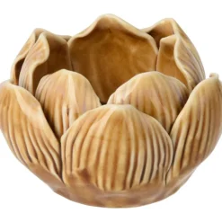 Koopman Porta Tea Light Fiore di Loto 8x5 Cm. Pezzo Singolo- Complementi D'Arredo|Candele E Accessori