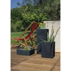 Vasar Portavaso Ardesia Quadro- Vasi Quadrati In Resina|Vasi In Resina