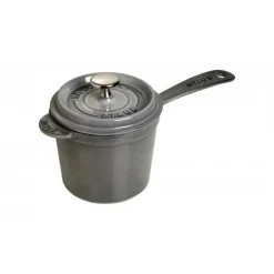 Staub Sauce Pan Rotonda 14 cm Grigio Graphite in Ghisa- Pentole E Tegami