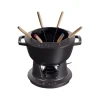 Staub Set Fonduta Gourmet 18 cm Nero in Ghisa- Set Fonduta E Crepiere