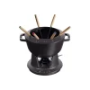 Staub Set Fonduta Gourmet 20 cm Nero in Ghisa- Set Fonduta E Crepiere