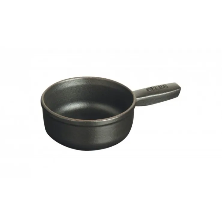 Staub Set Fonduta Savaiarda 12 cm Nero in Ghisa- Set Fonduta E Crepiere