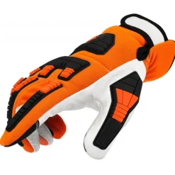 Stocker Guanti anti-taglio per motosega 10/L arancione, in pelle- Stocker Shop|Accessori Giardino