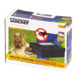 Stocker Mouse Station Contenitore esche topicide 12,5 x 9,5 x h4 cm- Protezione