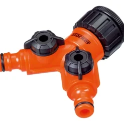 Stocker Raccordo rubinetto a 2 uscite 1/2 3/4- Tubi Per Irrigazione|Raccordi