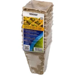 Stocker Vasetto in fibra di torba quadrato 6 x 6 x h9 cm- Protezione