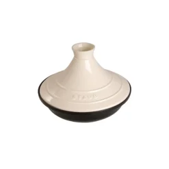 Staub Tajine 20 cm Crema in Ghisa con Coperchio in Ceramica- Wok E Tajine