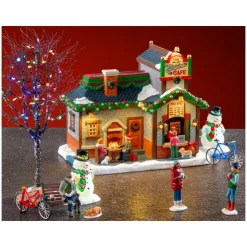 Lemax The Christmas Cafe Set con Alimentatore 4.5V Cod. 56675- Lemax Starter Pack|Novità Lemax Natale 2025