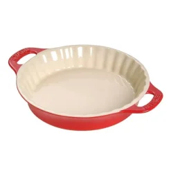 Staub Tortiera Tonda 36 cm Rossa in Ceramica- Tortiere