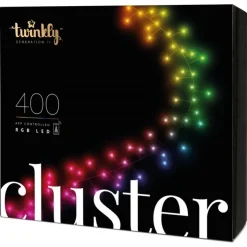 Twinkly CLUSTER Luci di Natale Smart 400 Led RGB II Generazione- Twinkly Strings|Luci Di Natale