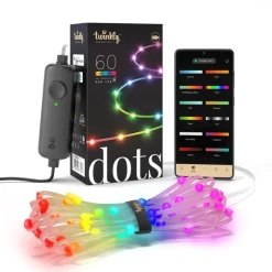 Twinkly DOTS Striscia 3 m 60 Led RGB USB BT + WiFi Cavo Trasparente- Twinkly Home|Luci Di Natale