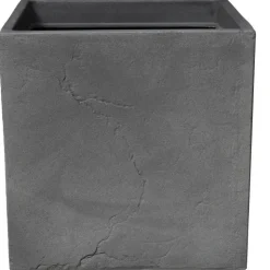 Vasar Vaso Ardesia Cubo- Vasi Quadrati In Resina|Vasi In Resina