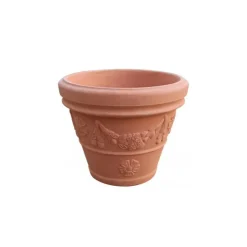 Teraplast Vaso Festonato- Vasi In Resina Cotto Toscano|Vasi Tondi In Resina