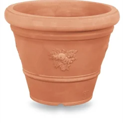 Veca Vaso Festonato Tondo Ducale- Vasi In Resina Cotto Toscano|Vasi Tondi In Resina