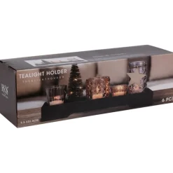Koopman Vassoio Porta Tea Light Deco - 6 Pezzi- Complementi D'Arredo|Candele E Accessori