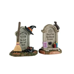 Lemax Witch Tombstones Set Of 2 Cod. 54445- Accessori|Novità Lemax Spooky Town 2025
